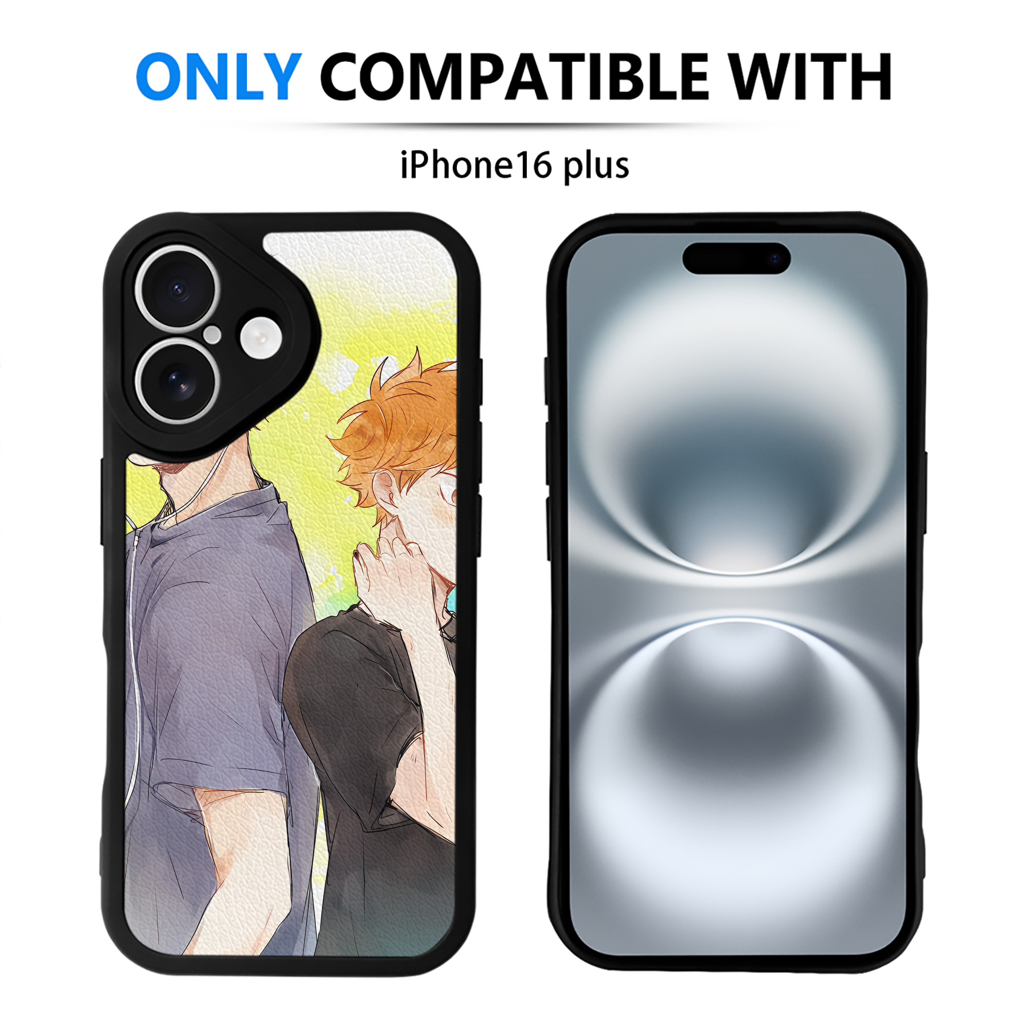 （画像用） ハイキュー!! Haikyu!! 【iPhone 16シリーズ対応】シリコンスマホケース（レザー調） 材質：シリコン